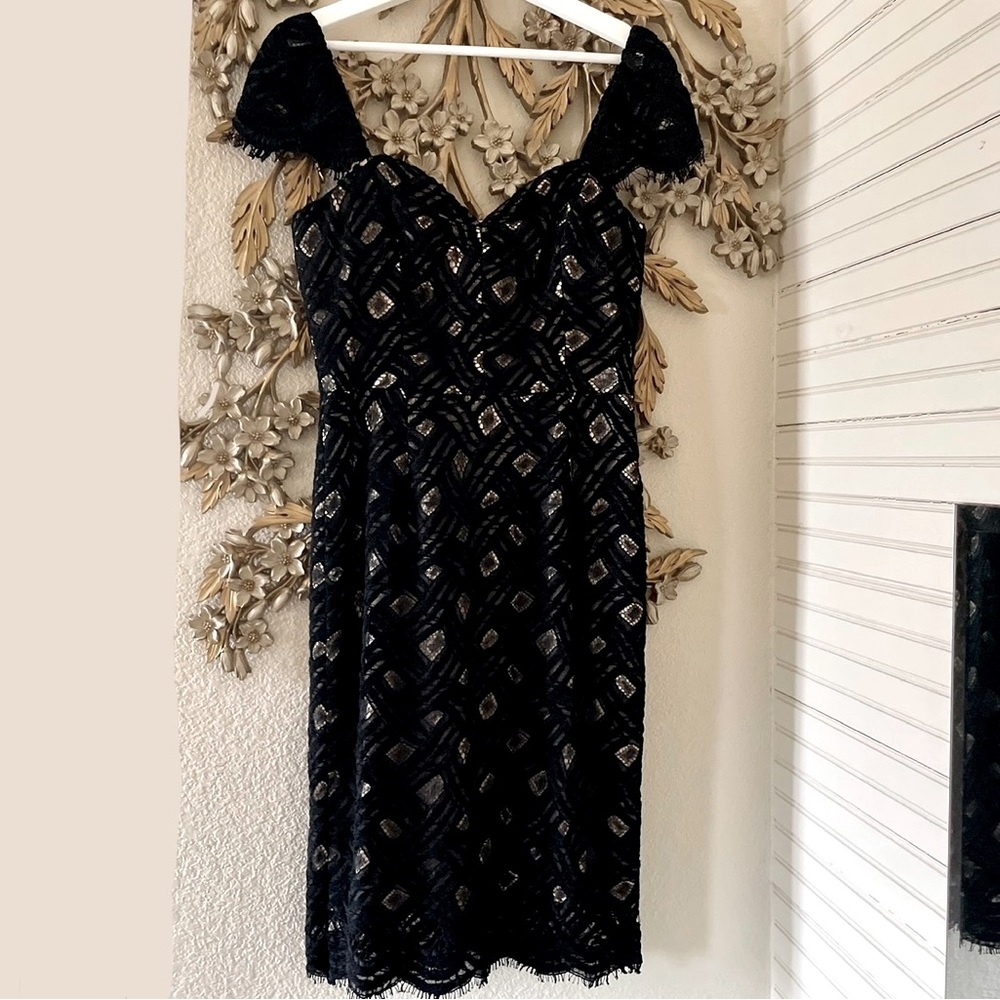Milly of New York black lace cocktail dress
